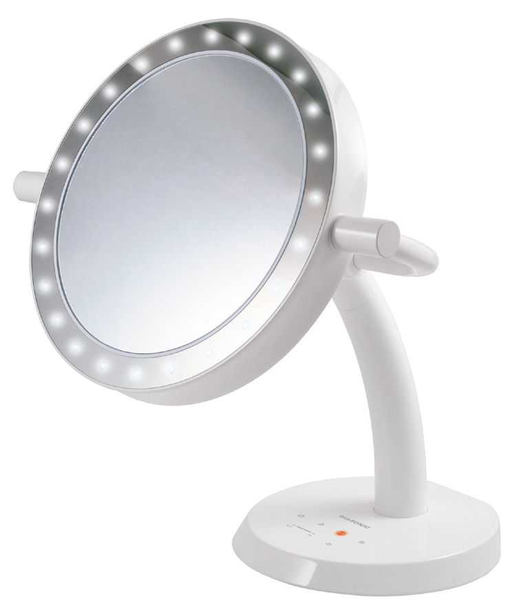 Makeup mirror with LED lights